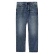 Relaxte Rechte Pijp Denim Broek Blauw Carhartt Wip , Blue , Heren