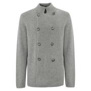 Grijze Wol Cashmere Cardigan Sweater Brunello Cucinelli , Gray , Heren