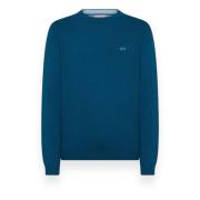 Warm Ronde Solide Trui Sun68 , Blue , Heren