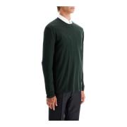 Gestreept wollen jersey T-shirt voor heren Thom Browne , Green , Heren