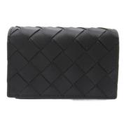 Pre-owned Leather wallets Bottega Veneta Vintage , Black , Dames