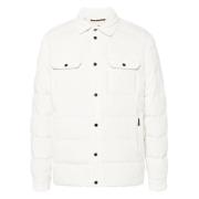 Witte Gewatteerde Jas Moorer , White , Heren