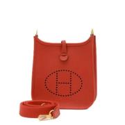 Pre-owned Leather shoulder-bags Hermès Vintage , Red , Dames