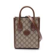 Pre-owned Coated canvas gucci-bags Gucci Vintage , Beige , Dames