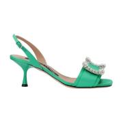 High Heel Sandals Sergio Rossi , Green , Dames