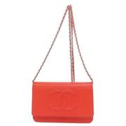 Pre-owned Leather chanel-bags Chanel Vintage , Red , Dames