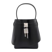 Leren Bucket Tas met Metalen 4G Hangslot Givenchy , Black , Dames