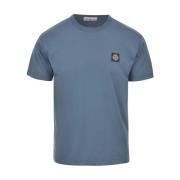 Donkerblauw Borstlogo T-shirt Stone Island , Blue , Heren