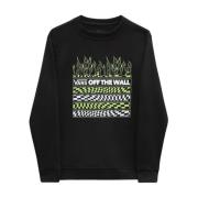 Katoen Logo Sweater - Zwart Vans , Black , Heren