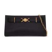 Gouden Medusa '95 Leren Clutch Tas Versace , Black , Dames