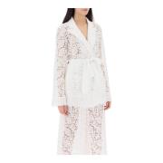 Pyjama shirt met strikceintuur Dolce & Gabbana , White , Dames