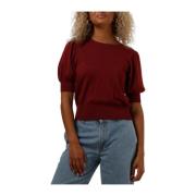 Gebreide Tee voor vrouwen, casual stijl Minus , Brown , Dames