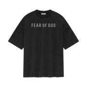 Zwart Logo Print Jersey T-shirt Fear Of God , Black , Heren