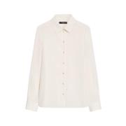 Zijden Crêpe de Chine Klassieke Blouse Max Mara Weekend , White , Dame...