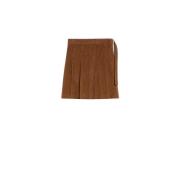 Fluwelen Rok Max Mara Weekend , Brown , Dames