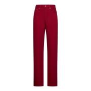 Rode High Waist Straight Leg Jeans Jacquemus , Red , Dames