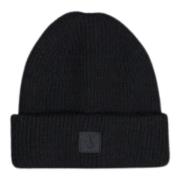 Wol Haak Beanie Muts Zwart Butcher of Blue , Black , Heren