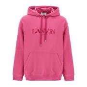 Hoodie met geborduurd logo Lanvin , Pink , Heren