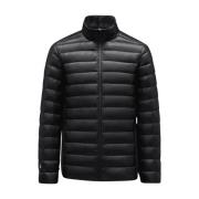 Zwarte Nylon Vosges Gewatteerde Jas Moncler , Black , Heren