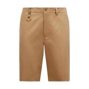 Beige Sable Gabardine Short Chino Stijl Moncler , Brown , Heren