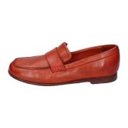 Vintage Leren Loafers voor Vrouwen Moma , Orange , Dames