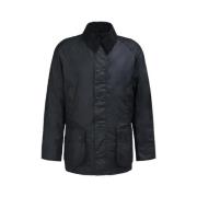 Zwarte Gewaxte Katoenen Winterjas Barbour , Black , Heren