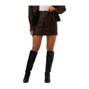 Khaki Minirok Oregon Stijl Second Dames , Brown , Dames