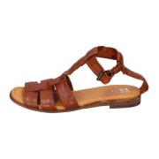 Vintage Leren Sandalen voor Vrouwen Moma , Brown , Dames