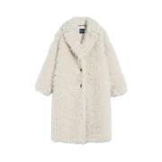 Alpaca Wol Midi Wrap Jas Weekend , Beige , Dames