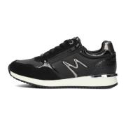 Chique Zwarte Lage Sneakers Mexx , Black , Dames