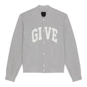 Grijze Varsity Fleece Jack Givenchy , Gray , Heren