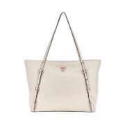 Witte Synthetisch Leren Schoudertas Guess , Beige , Dames