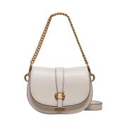 Elegante witte schoudertas met gouden details Guess , White , Dames