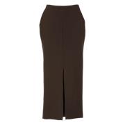 Bruine Lange Rok met Zakken Pinko , Brown , Dames