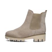 Beige Suede Chelsea Boots, Model 051 Gabor , Beige , Dames