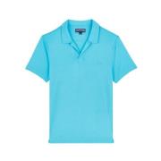 Effen poloshirt van Tencel voor heren Vilebrequin , Blue , Heren