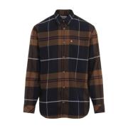 Bruine LS Garment Shirt Carhartt Wip , Multicolor , Heren