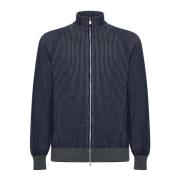 Blauwe Sweaters voor Mannen Brunello Cucinelli , Blue , Heren