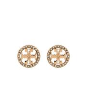 Stud Oorbellen met Pave Detail Tory Burch , Yellow , Dames