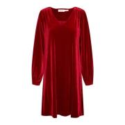 Rhythmic Red Jurk met V-hals Part Two , Red , Dames