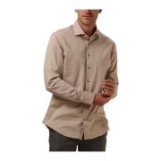 Beige Casual Cutaway Overhemd Profuomo , Beige , Heren