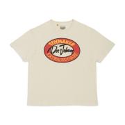 Vintage Print T-shirt met Glittery Logo Gallery Dept. , Beige , Heren