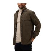 Groen Corduroy Overshirt Stijlvol Comfort Profuomo , Green , Heren