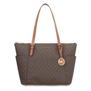 Stijlvolle Vegan Leren Tote Tas Michael Kors , Brown , Dames