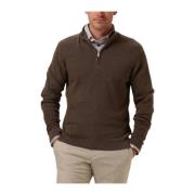 Bruine Half-Zip Trui voor Heren Matinique , Brown , Heren