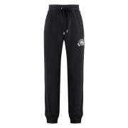 Katoenen Track-Pants met Geribbelde Boorden Dolce & Gabbana , Black , ...