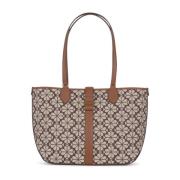 Bloemen Jacquard Medium Open Tote Tas Kate Spade , Brown , Dames