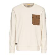 Zak Sweatshirt Ronde Hals Stijlvol Camel Active , Beige , Heren