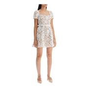 Bloemen kanten mini-jurk met acht Self Portrait , White , Dames