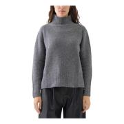 Cashmere Lurex Trui Lange Mouw Le Tricot Perugia , Gray , Dames